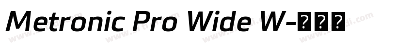 Metronic Pro Wide W字体转换